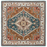 Safavieh Heritage Hg625X Dark Green/Brown Rug - Safavieh - hg625x - 6sq