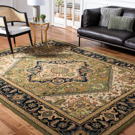 Safavieh Heritage Hg625Y Green/Light Brown Rug - Safavieh - hg625y - 4r