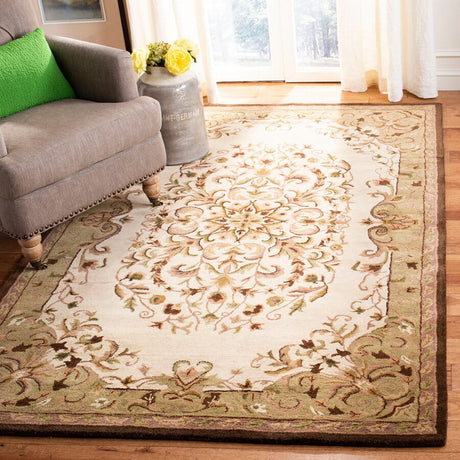 Safavieh Heritage Hg640A Beige / Green Rugs - Safavieh - hg640a - 2