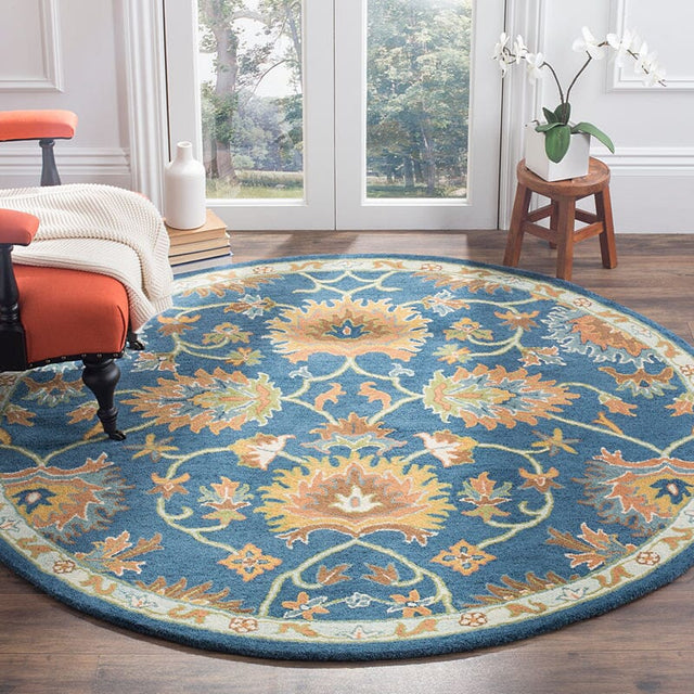 Safavieh Heritage Hg654A Navy Rugs - Safavieh - hg654a - 6sq