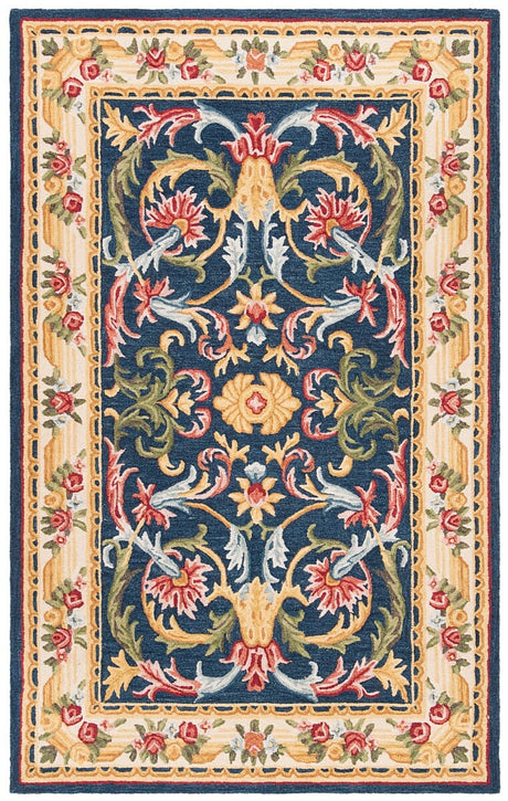 Safavieh Heritage Hg657N Navy / Ivory Rugs - Safavieh - hg657n - 2