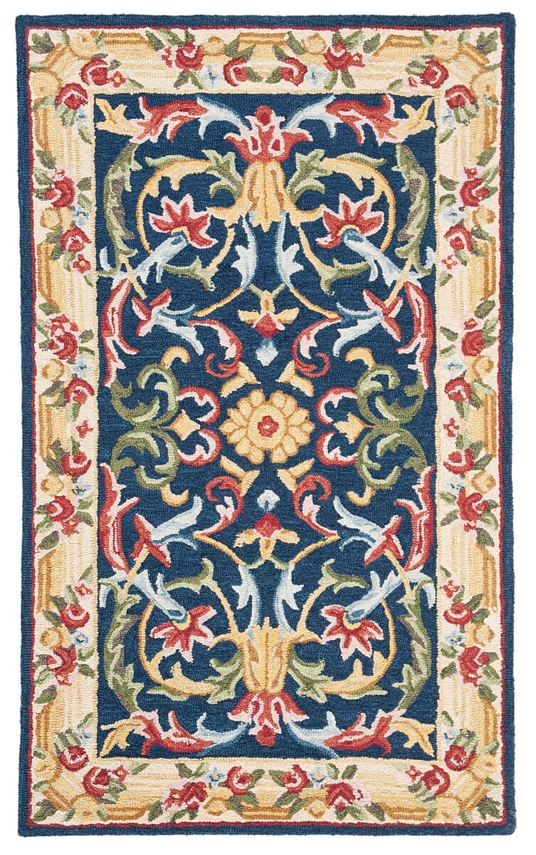Safavieh Heritage Hg657N Navy / Ivory Rugs - Safavieh - hg657n - 6r