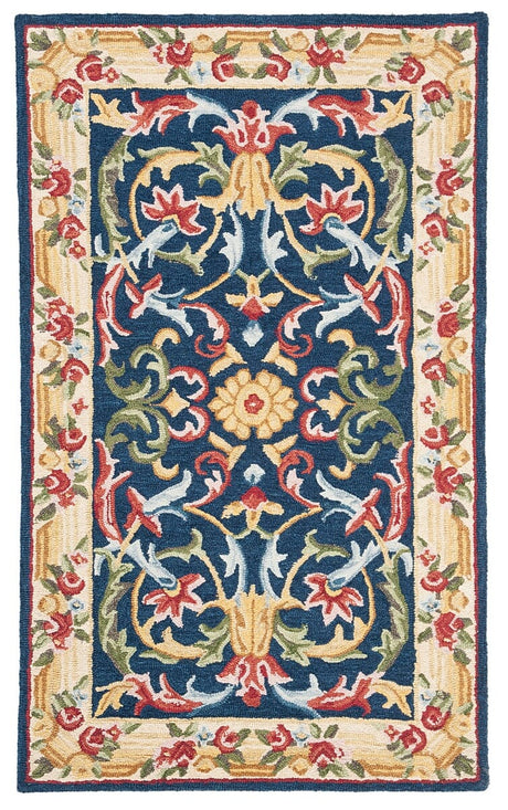 Safavieh Heritage Hg657N Navy / Ivory Rugs - Safavieh - hg657n - 6r