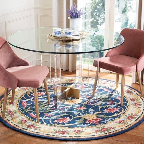 Safavieh Heritage Hg657N Navy / Ivory Rugs - Safavieh - hg657n - 6sq