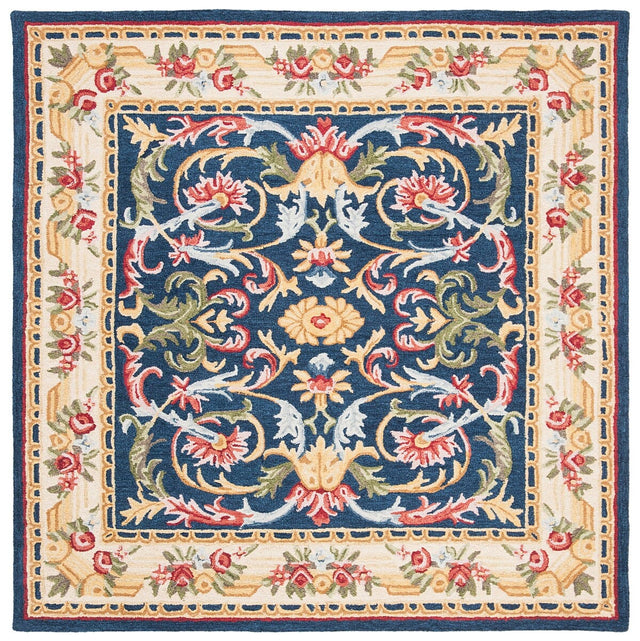 Safavieh Heritage Hg657N Navy / Ivory Rugs - Safavieh - hg657n - 6sq