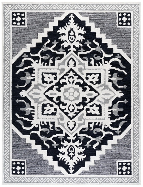 Safavieh Heritage 6'-0" x 9'-0" Rug in Black / Ivory