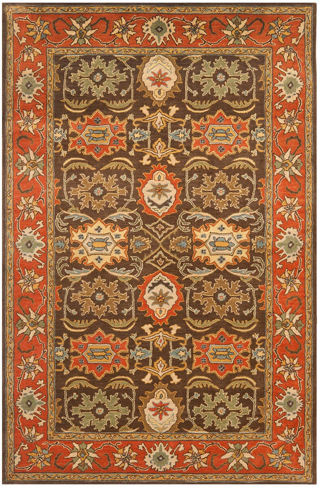 Safavieh Heritage Hg734B Chocolate / Tangerine Rugs - Safavieh - hg734b - 2