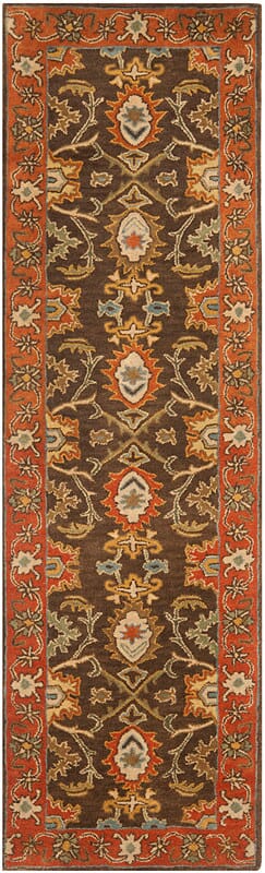 Safavieh Heritage Hg734B Chocolate / Tangerine Rugs - Safavieh - hg734b - 28