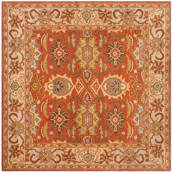 Safavieh Heritage Hg734D Rust / Beige Rugs - Safavieh - hg734d - 6sq