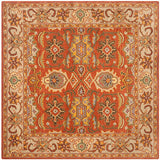Safavieh Heritage Hg734D Rust / Beige Rugs - Safavieh - hg734d - 6sq