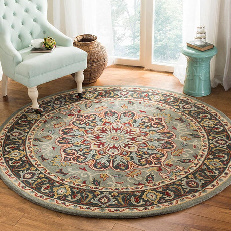 Safavieh Heritage Hg736A Grey / Charcoal Rugs - Safavieh - hg736a - 6sq