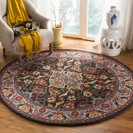 Safavieh Heritage Hg737A Charcoal / Ivory Rugs - Safavieh - hg737a - 6sq