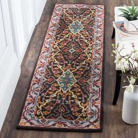 Safavieh Heritage Hg737A Charcoal / Ivory Rugs - Safavieh - hg737a - 6sq