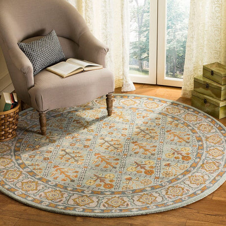 Safavieh Heritage Hg738A Cream / Blue Rugs - Safavieh - hg738a - 6sq