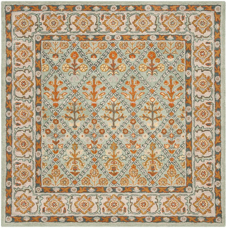 Safavieh Heritage Hg738A Cream / Blue Rugs - Safavieh - hg738a - 6sq
