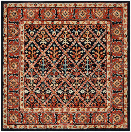 Safavieh Heritage Hg738N Navy / Red Rugs - Safavieh - hg738n - 6sq