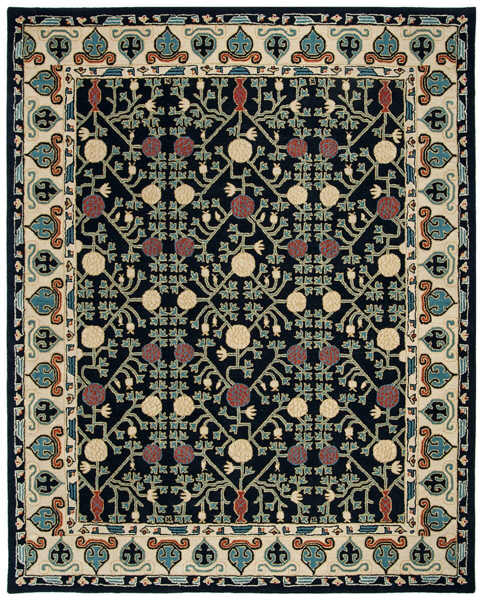 Safavieh Heritage Hg740N Navy / Ivory Rugs - Safavieh - hg740n - 6r