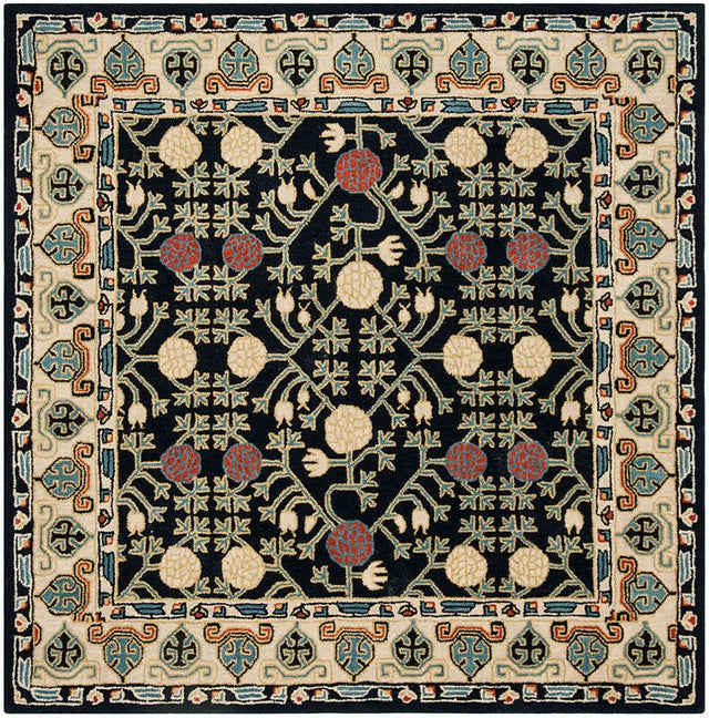 Safavieh Heritage Hg740N Navy / Ivory Rugs - Safavieh - hg740n - 6sq