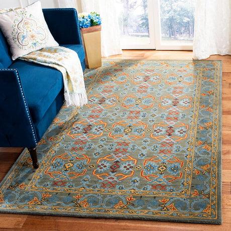 Safavieh Heritage Hg741W Sage / Blue Rugs - Safavieh - hg741w - 3