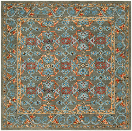 Safavieh Heritage Hg741W Sage / Blue Rugs - Safavieh - hg741w - 6sq
