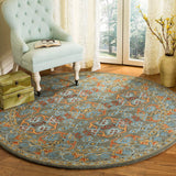 Safavieh Heritage Hg741W Sage / Blue Rugs - Safavieh - hg741w - 6sq