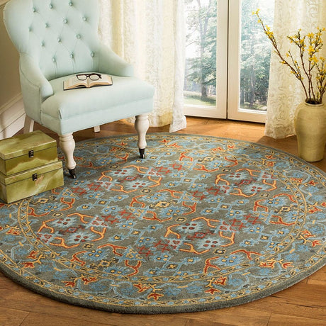 Safavieh Heritage Hg741W Sage / Blue Rugs - Safavieh - hg741w - 6sq