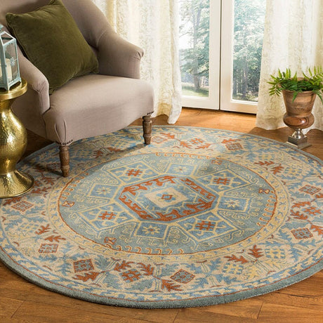 Safavieh Heritage Hg743M Blue / Beige Rugs - Safavieh - hg743m - 6sq