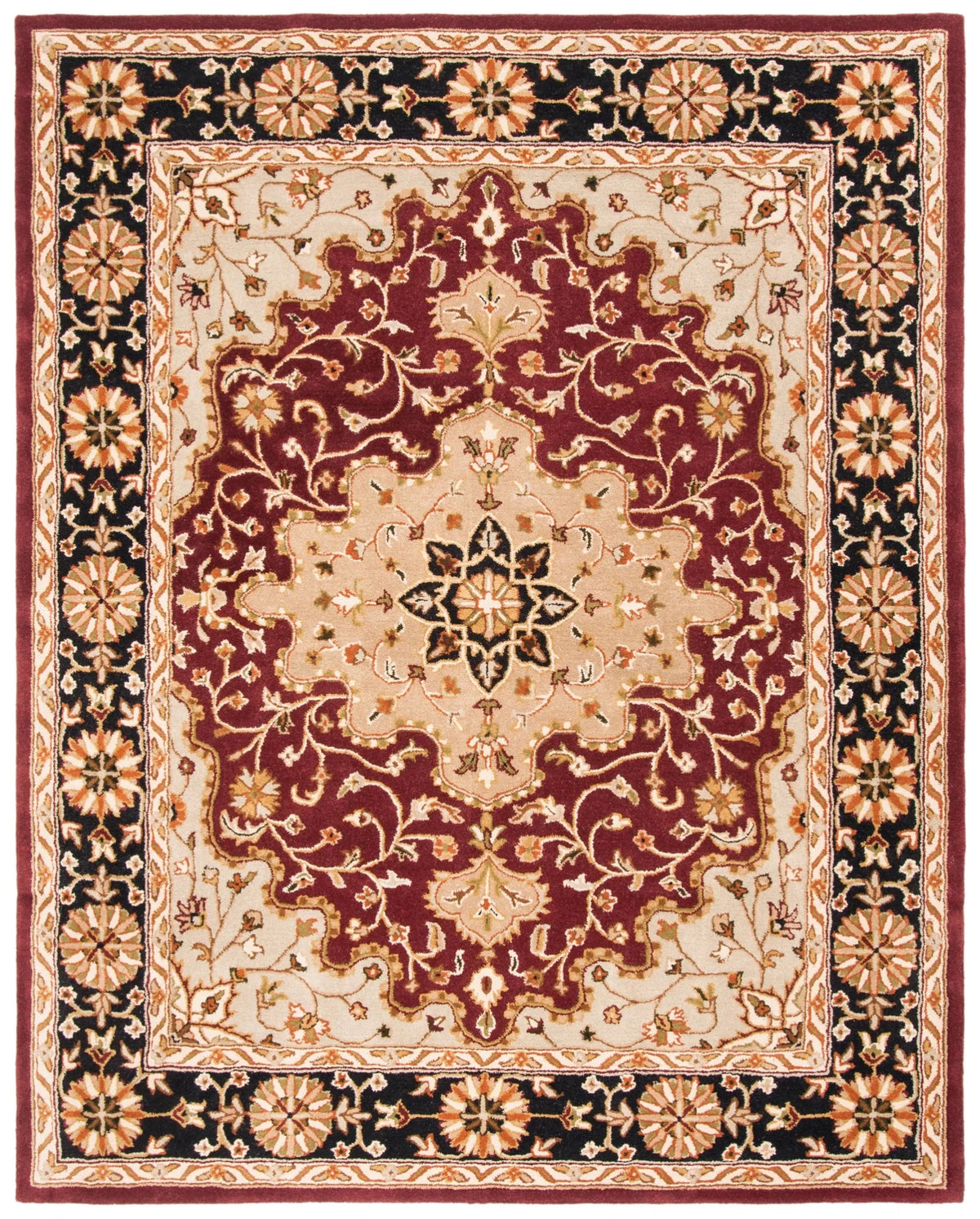 Safavieh Heritage 9'-6" x 13'-6" Rug in Red / Black