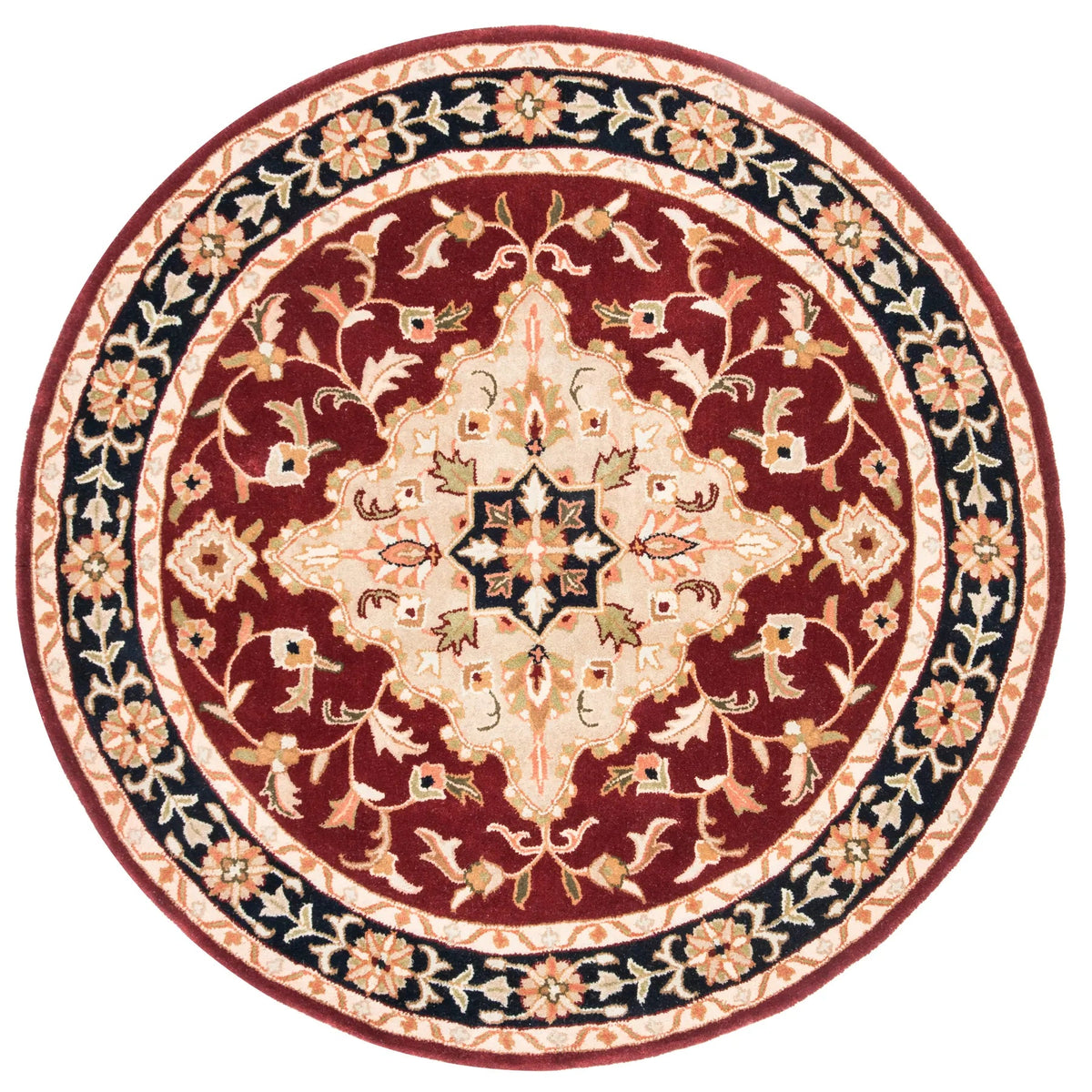 Safavieh Heritage 6'-0" x 6'-0" Rug in Red / Black