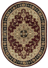 Safavieh Heritage 4'-6" x 6'-6" Rug in Red / Black