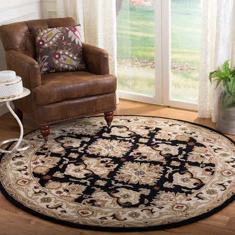 Safavieh Heritage Hg817A Black / Ivory Rugs - Safavieh - hg817a - 6sq