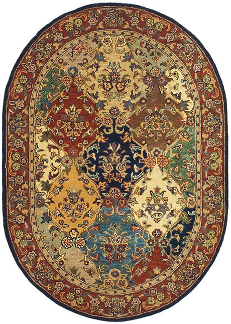 Safavieh Heritage Hg911A Multi/Burgundy Rug - Safavieh - hg911a - 5ov