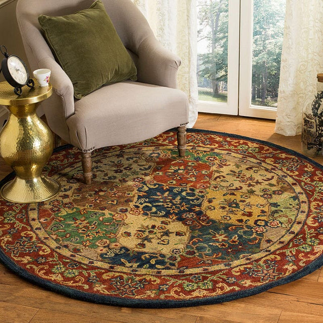 Safavieh Heritage Hg911B Beige/Burgundy Rug - Safavieh - hg911b - 6sq