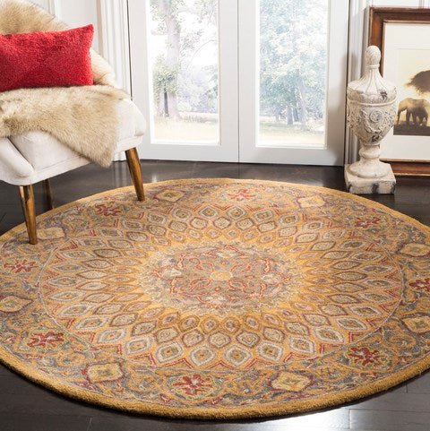 Safavieh Heritage Hg914A Light Brown / Grey Rugs - Safavieh - hg914a - 4sq