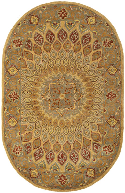 Safavieh Heritage Hg914A Light Brown / Grey Rugs - Safavieh - hg914a - 5ov