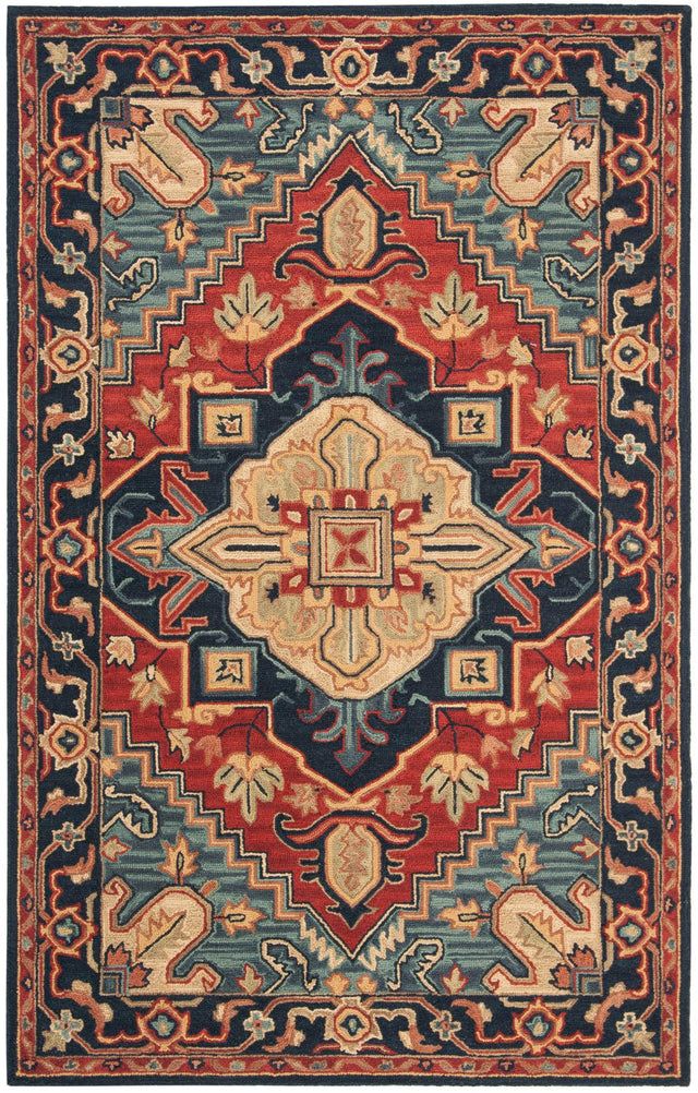 Safavieh Heritage Hg920Q Red/Navy Rug - Safavieh - hg920q - 2