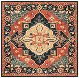 Safavieh Heritage Hg920Q Red/Navy Rug - Safavieh - hg920q - 4sq