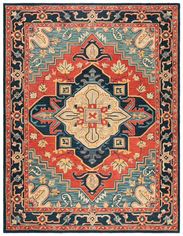 Safavieh Heritage Hg920Q Red/Navy Rug - Safavieh - hg920q - 6r