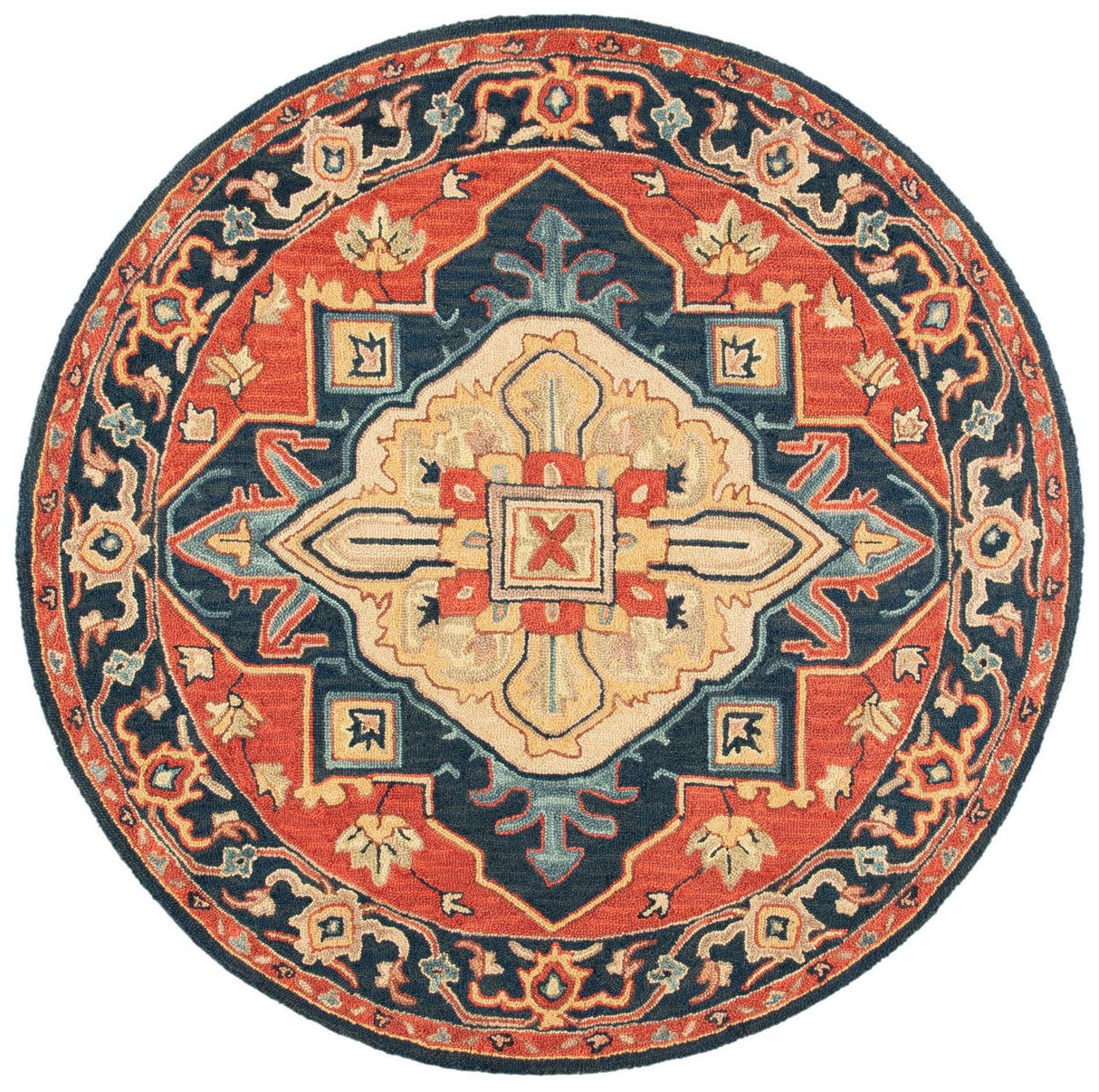 Safavieh Heritage Hg920Q Red/Navy Rug - Safavieh - hg920q - 6r