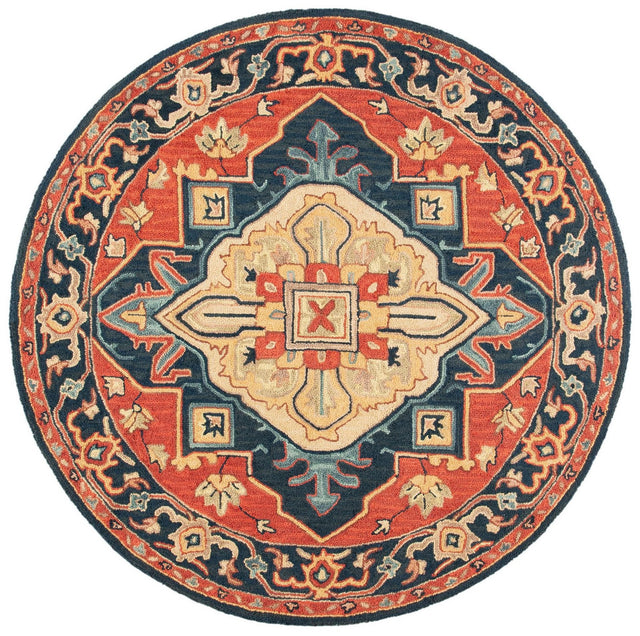 Safavieh Heritage Hg920Q Red/Navy Rug - Safavieh - hg920q - 6r