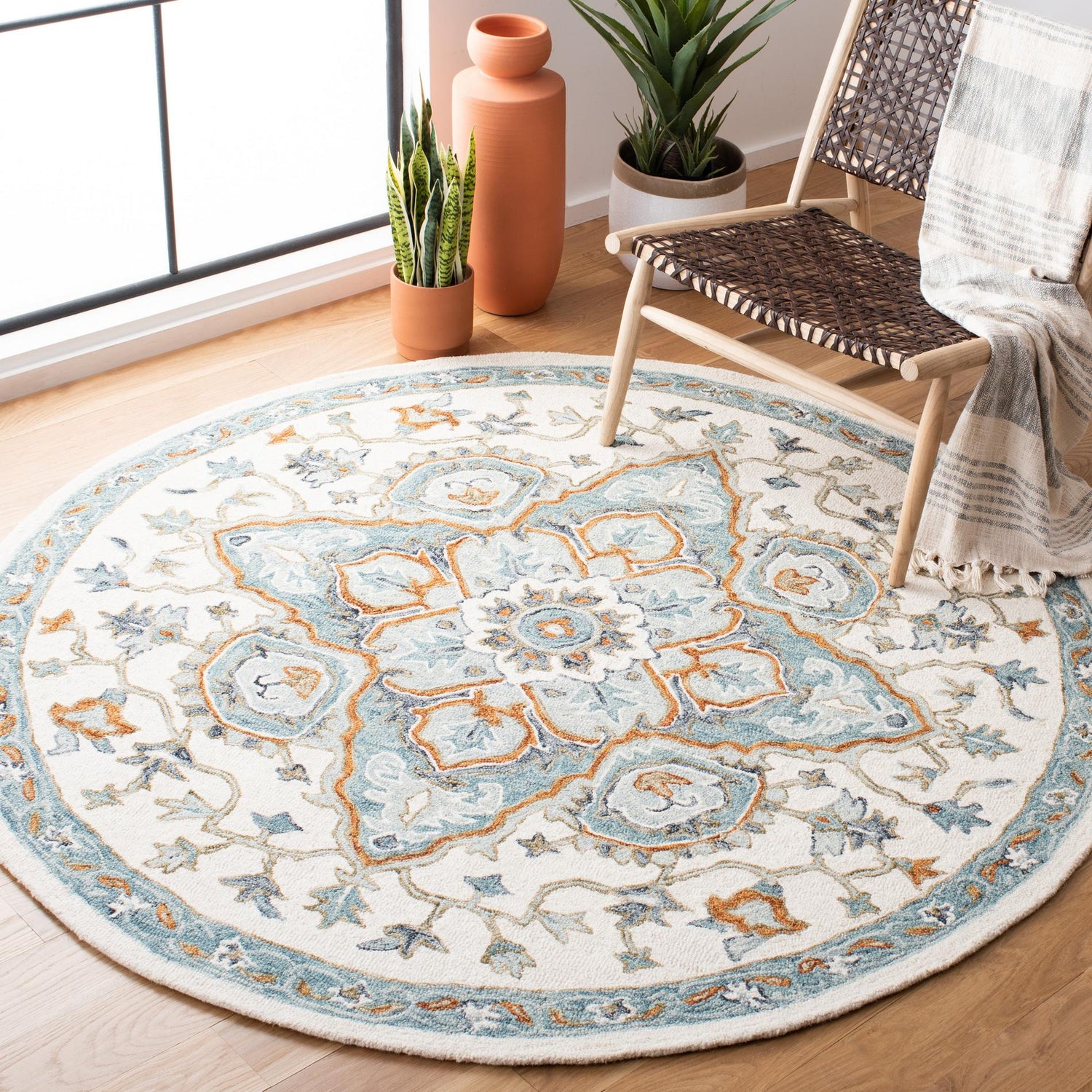 Safavieh Heritage Hg922A Ivory/Blue Rugs - Safavieh - hg922a - 6r