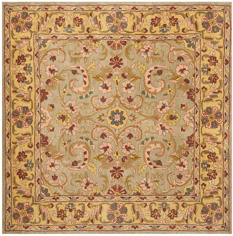 Safavieh Heritage Hg924A Green / Gold Rugs - Safavieh - hg924a - 6sq