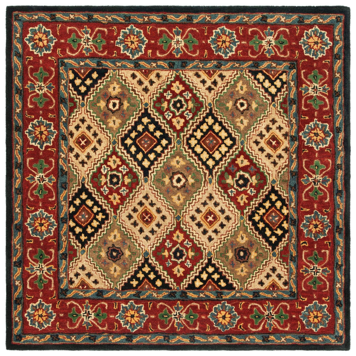 Safavieh Heritage Hg927Q Red/Beige Rugs - Safavieh - hg927q - 6sq
