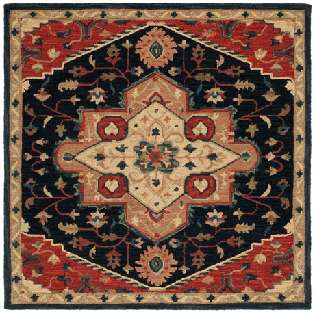 Safavieh Heritage Hg929N Navy/Red Rug - Safavieh - hg929n - 6r