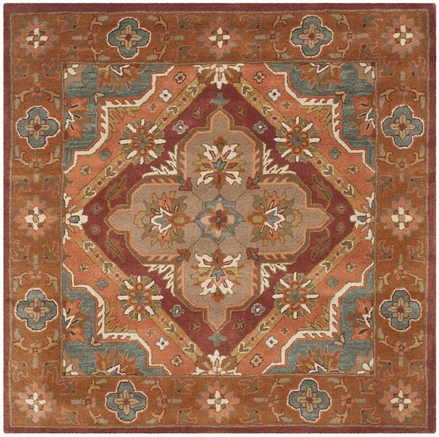 Safavieh Heritage Hg948A Rust Rugs - Safavieh - hg948a - 6sq