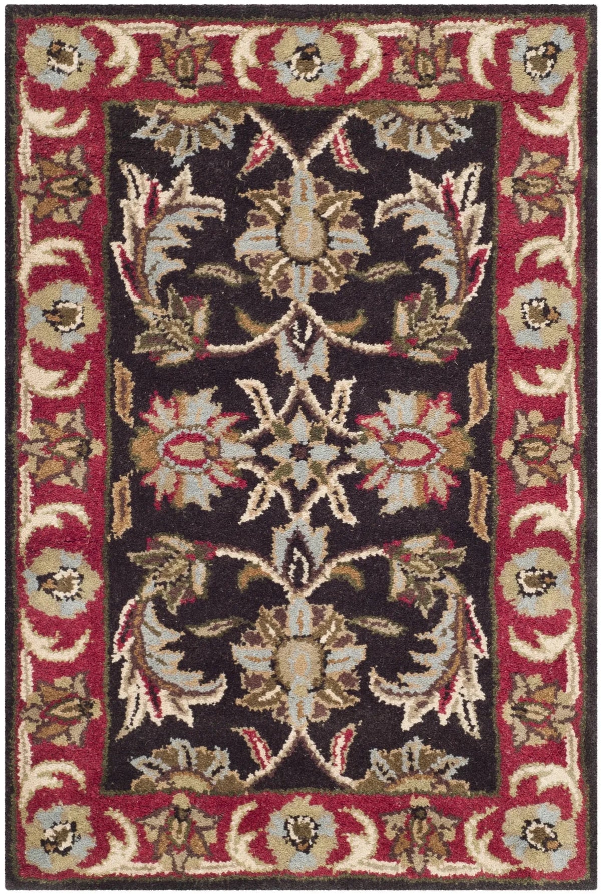Safavieh Heritage 2'-0" x 3'-0" Rug in Chocolate / Red
