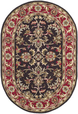 Safavieh Heritage 4'-6" x 6'-6" Rug in Chocolate / Red