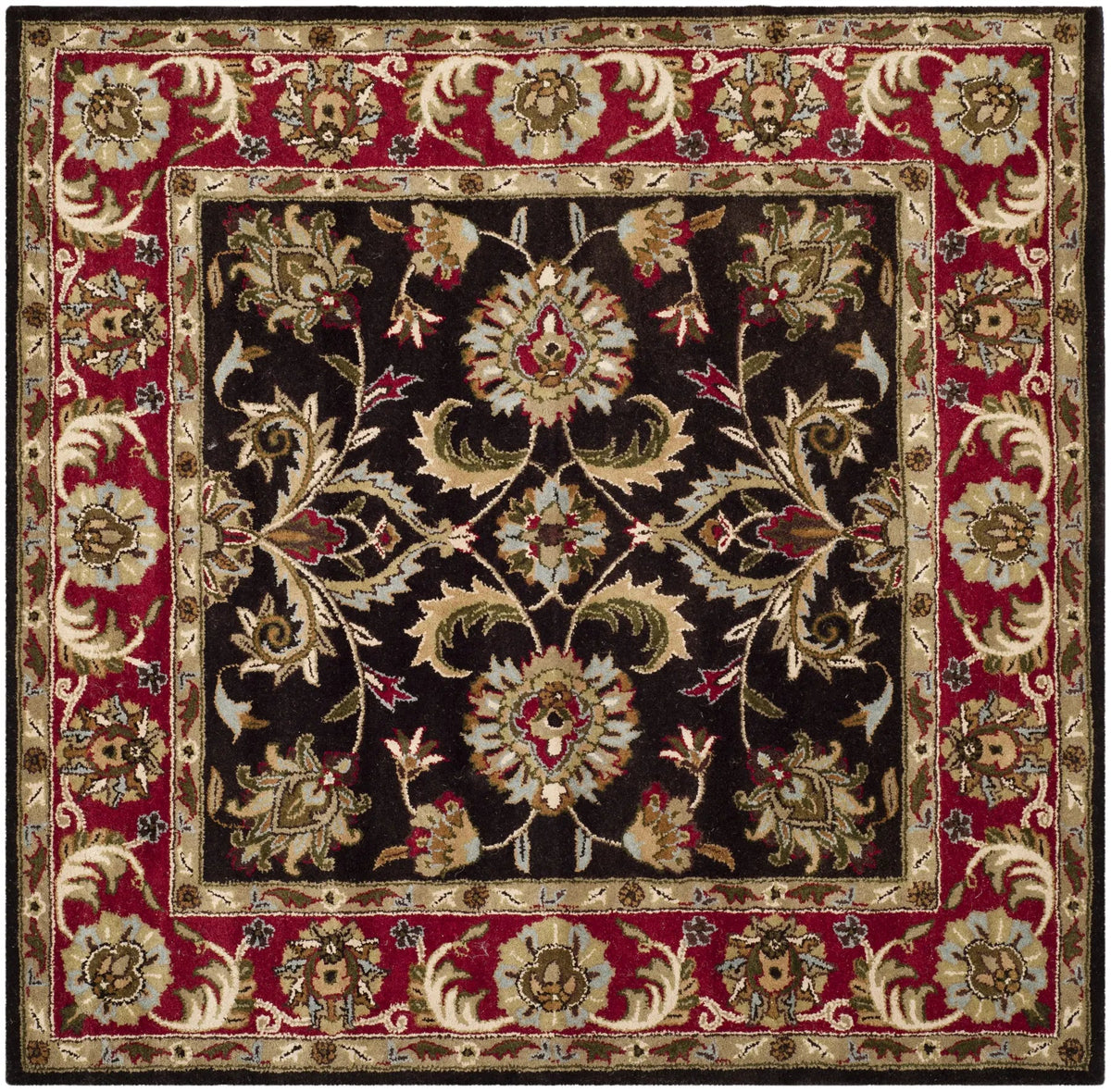 Safavieh Heritage 6'-0" x 6'-0" Rug in Chocolate / Red