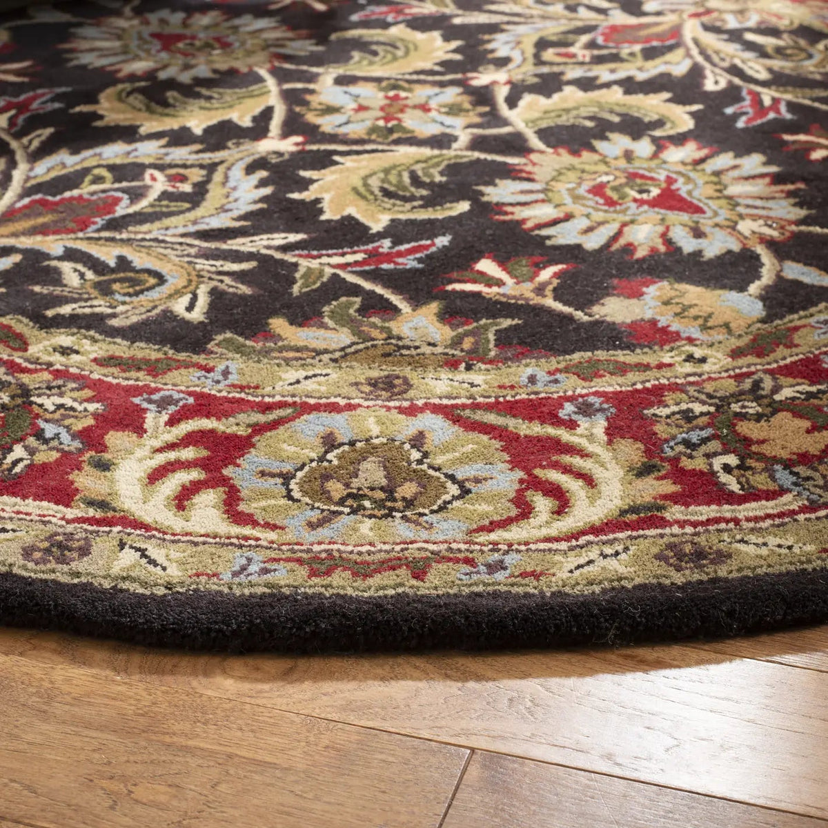 Safavieh Heritage 6'-0" x 6'-0" Rug in Chocolate / Red