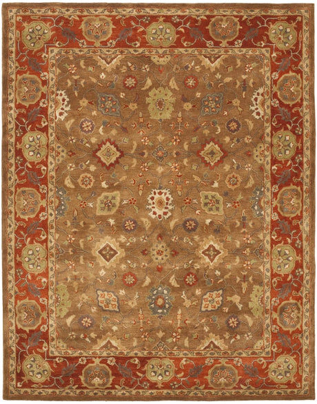 Safavieh Heritage 9'-6" x 13'-6" Rug in Moss / Rust